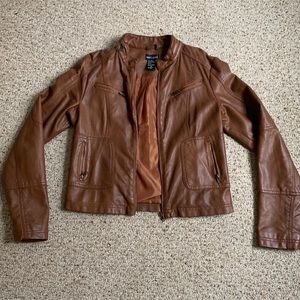 Wet seal leather jacket